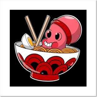 Cute Octo Ramen Posters and Art